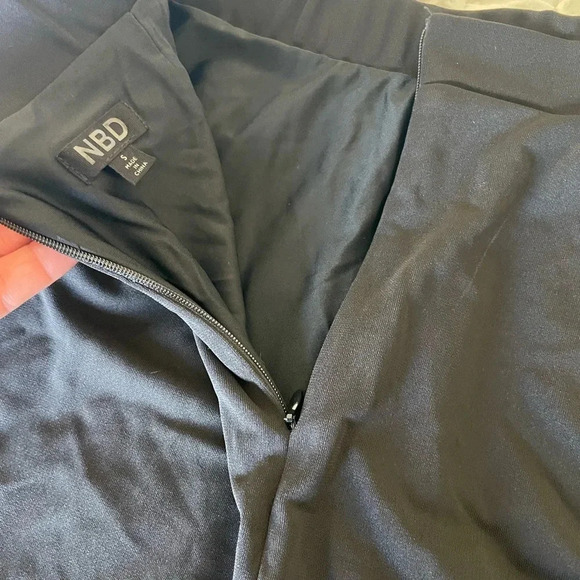 NBD black drape midi skirt - Picture 7 of 8